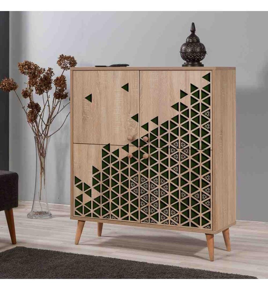 Armadio multiuso, rovere Sonoma, pannello di particelle rivestito di melamina