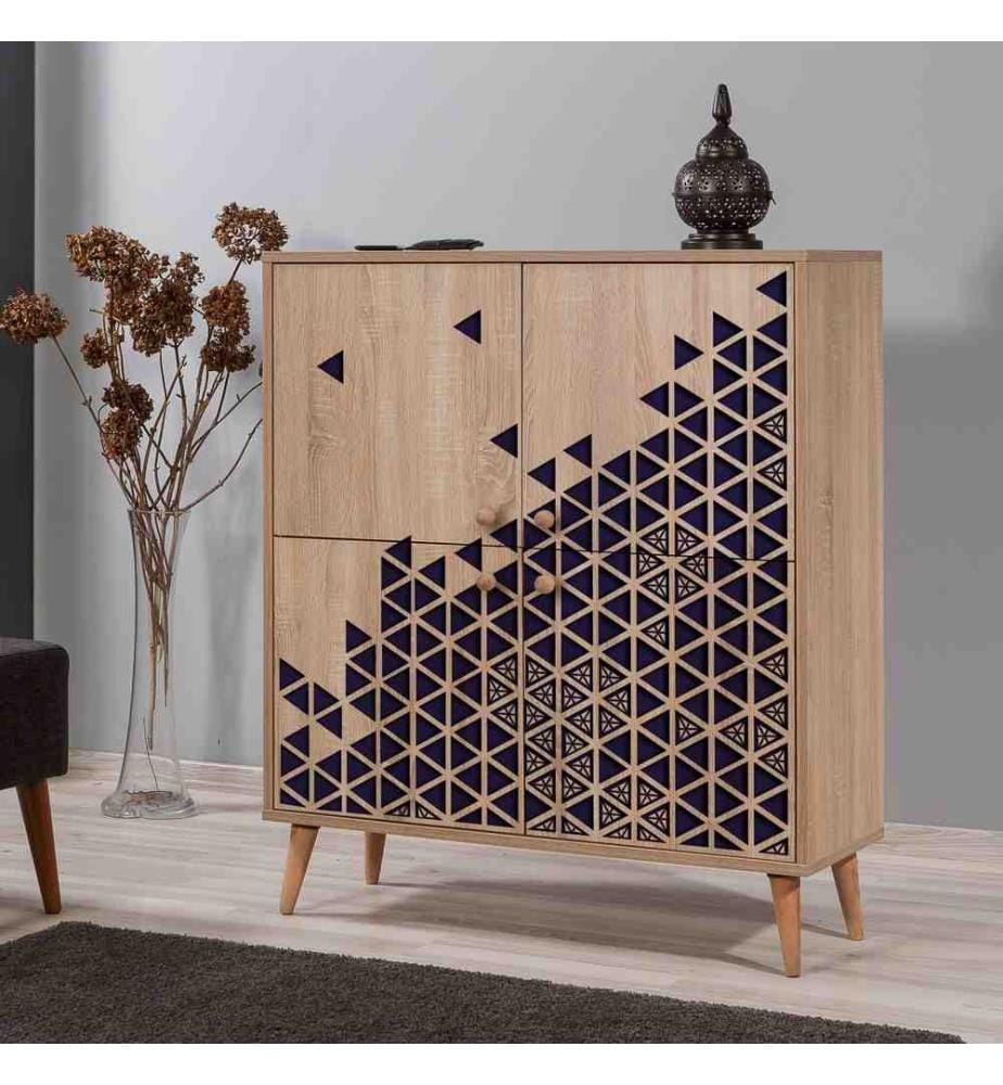 Armadio multiuso, rovere Sonoma, pannello di particelle rivestito di melamina