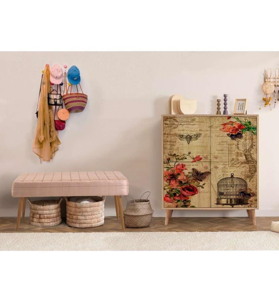 Set di mobili per corridoio, Sonomo, pietra, pannello di particelle rivestito di melamina