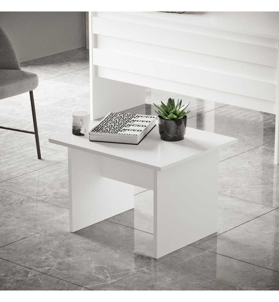 Set di mobili per ufficio, bianco, pannello truciolare rivestito in melamina