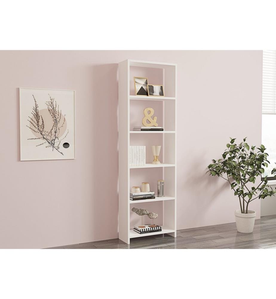 Blanc, Étagères, 50X160X19,6 cm, Plaque De Particules Enrobée De Mélamine