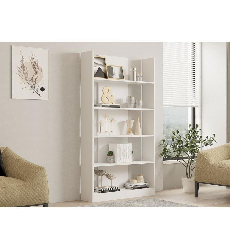 Bookshelf, White, Melamine Coated Particle Board