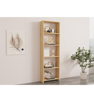Color Quercia, Librerie, 50X160X19,6 cm, Piastra Di Particelle Rivestita Con Melamina