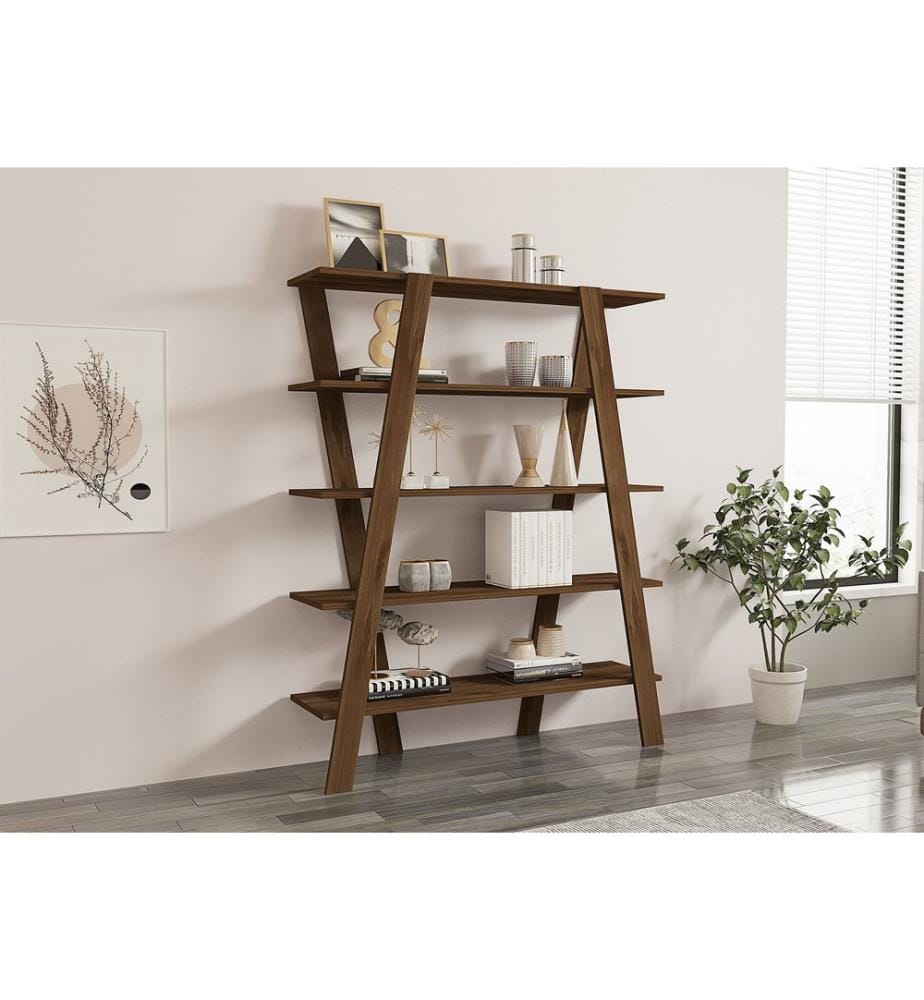Nussbaumfarbe, Bücherregale, 150X120X25 cm, Melaminbeschichtete Partikelplatte