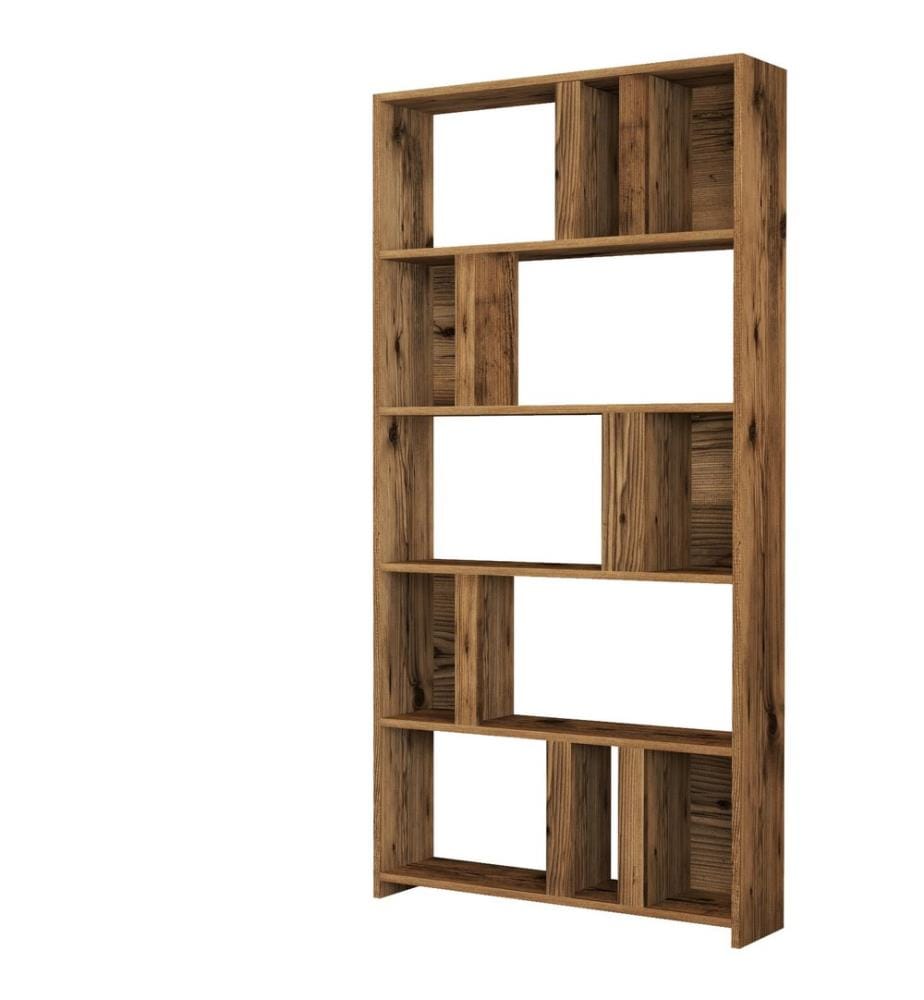 Nussbaumfarbe, Bücherregale, 180X90X20 cm, Melaminbeschichtete Partikelplatte