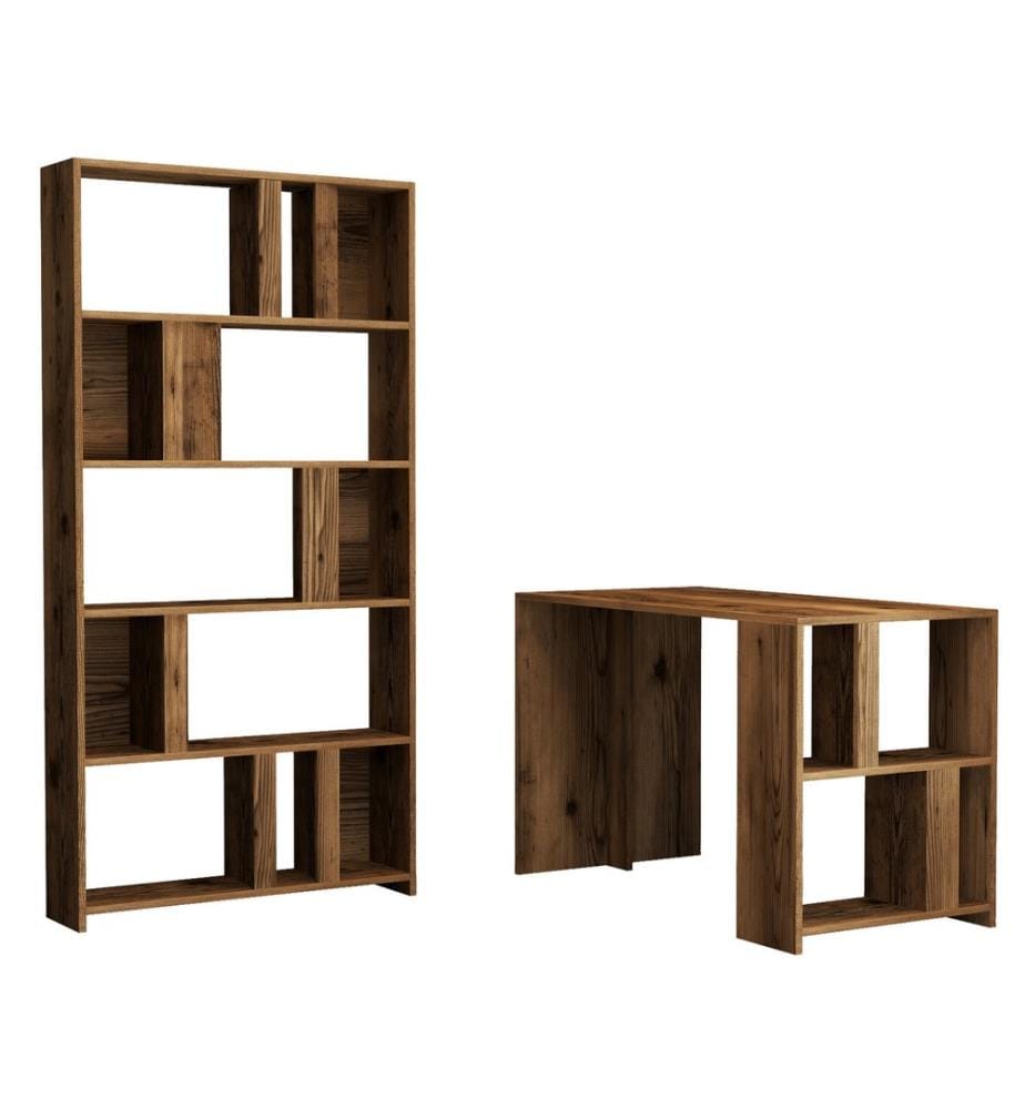 Nussbaumfarbe, Bücherregale, 75,4X120X60 cm, Melaminbeschichtete Partikelplatte