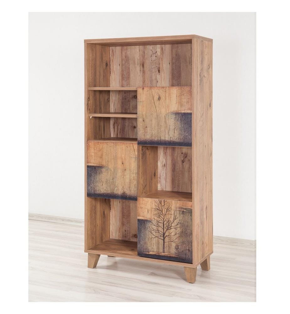 Jaw Atlantic, Librerie, 155X80X36 cm, Piastra Di Particelle Con Rivestimento Melamina