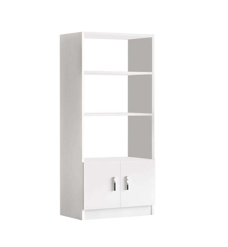 Weiss, Bücherregale, 140X64X35,5 cm, Melaminbeschichtete Partikelplatte