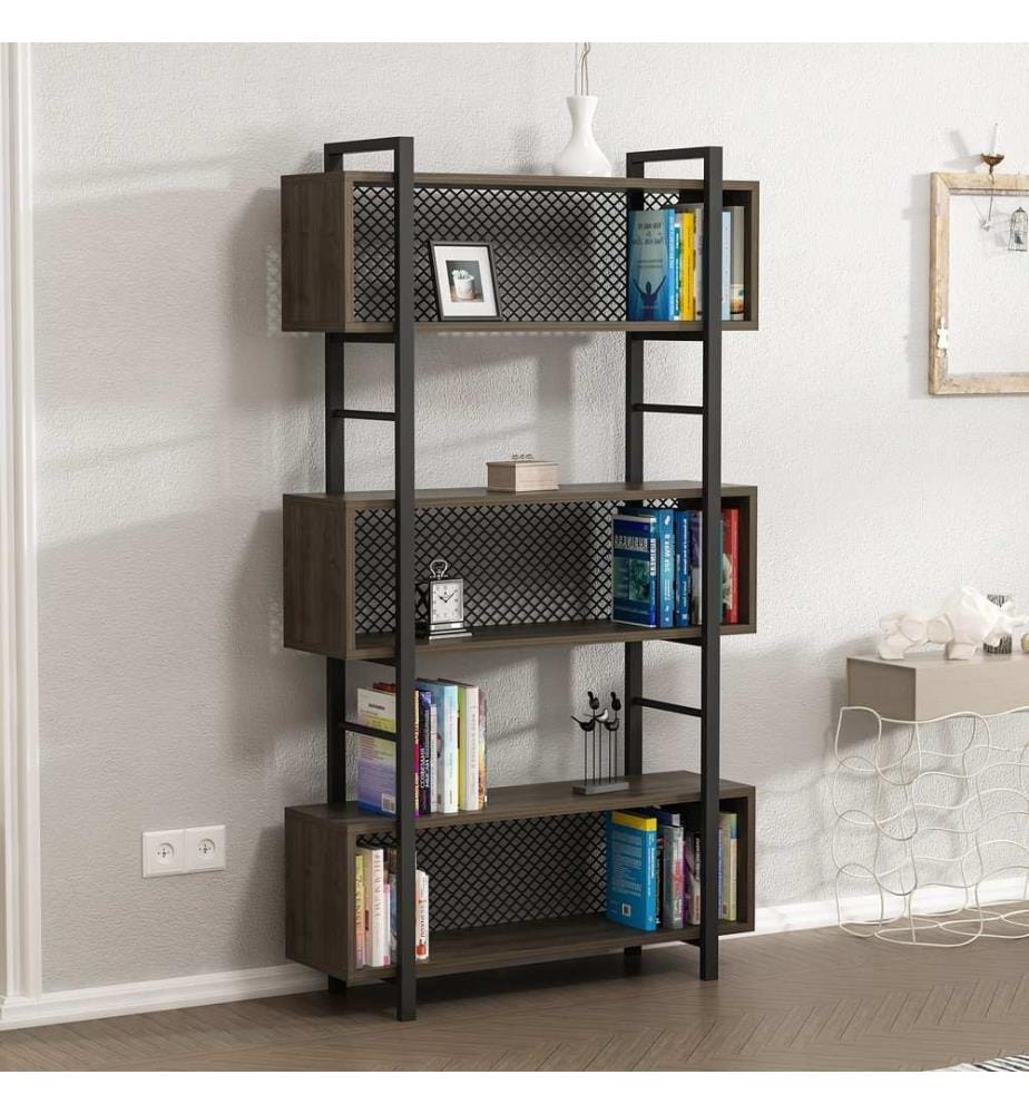 Nussbaumfarbe, Bücherregale, 90 X 25 X 160 cm, Melaminbeschichtete Partikelplatte