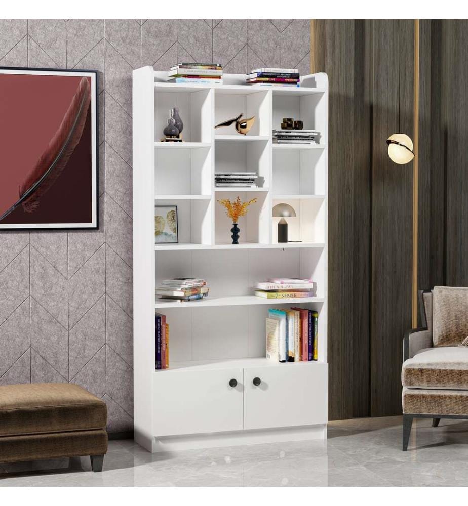 Blanc, Étagères, 180X90X30 cm, Plaque De Particules Enrobée De Mélamine