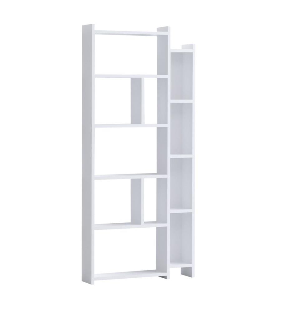 Bibliothèque, Blanc, Plaque De Particules Recueilli En Mélamine