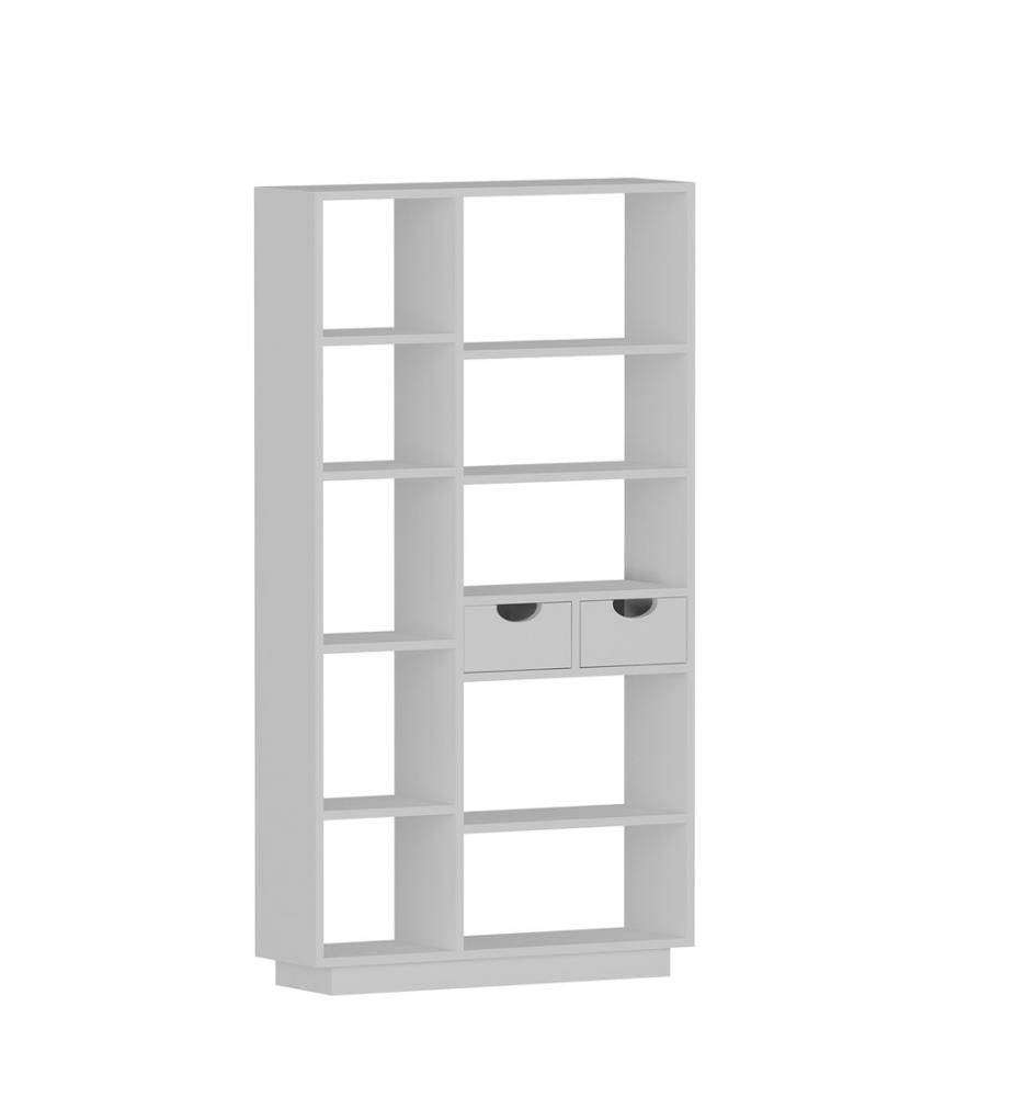 Bianco, Librerie, 188.6X80.4X25 cm, Piastra Di Particelle Con Rivestimento Melamina