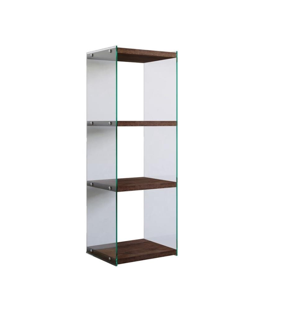 Colore In Noce, Librerie, 120X40X35 cm, In Legno Massiccio Di Pino