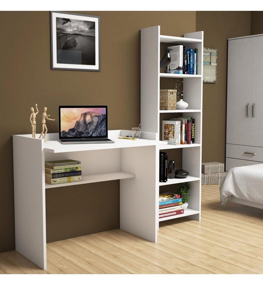 White, Librerie, 80X90X58 cm, Piastra Di Particelle Con Rivestimento Melamina
