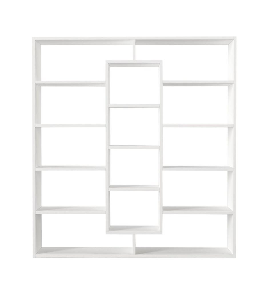 Blanc, Étagères, 135,7X125X22 cm, Plaque De Particules Enrobée De Mélamine