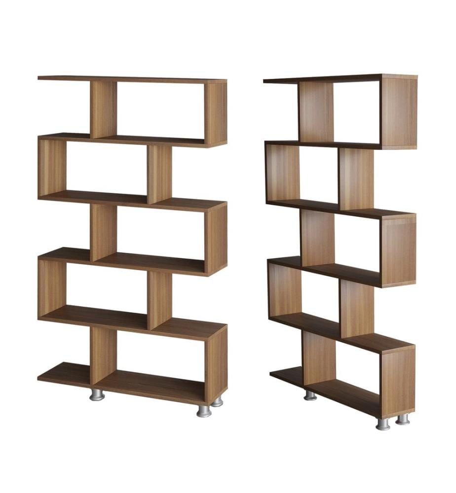 Bibliothèque, noyer, panneau de particules mélaminé