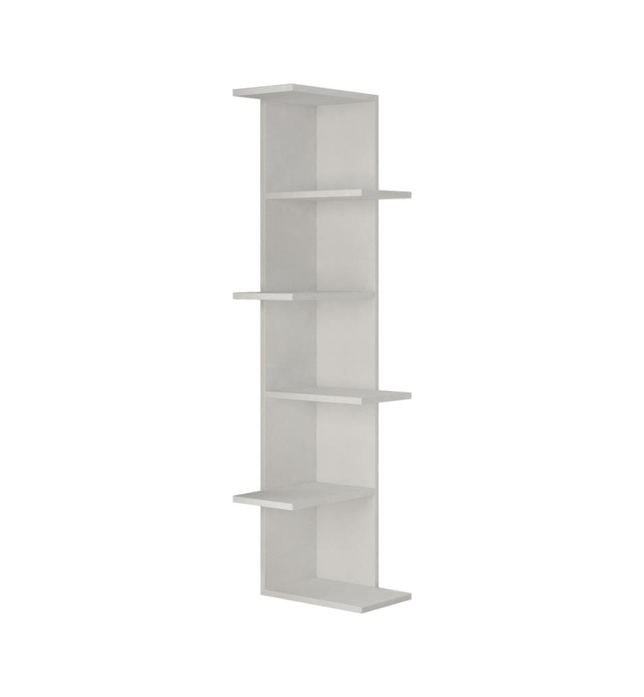 Weiss, Bücherregale, 141X37X24 cm, Melaminbeschichtete Partikelplatte