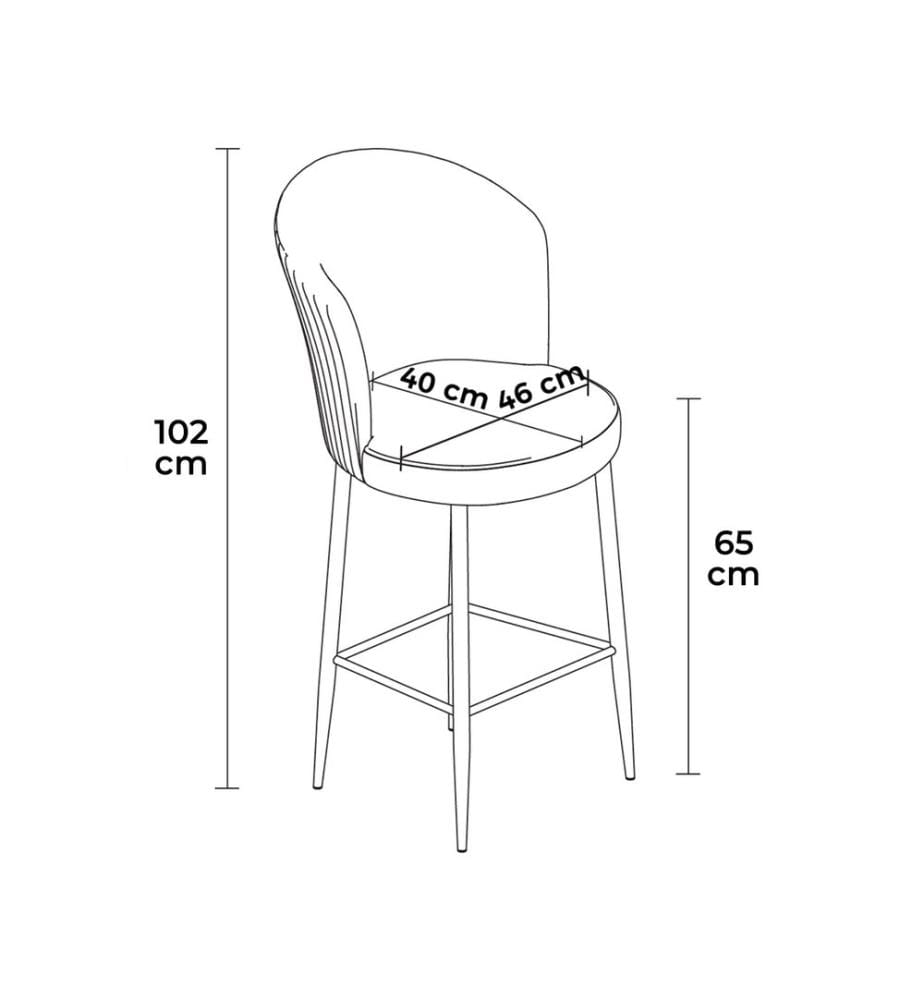 Barhocker Set , 4 Stück, Schwarz, Weiss, Gestell: Metall, Stoff: Babyface