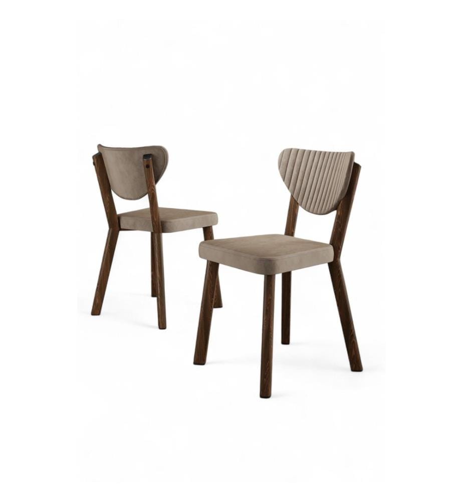 Stuhlset, 4-teilig, Cappuccino, Braun, Gestell: 100 % Metall