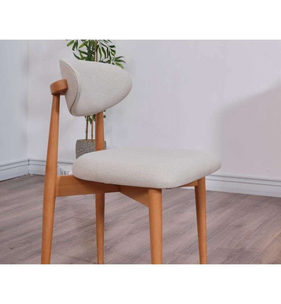 Stuhlset, 2-teilig, Eiche, Beige, Gestell: 100 % Hornbuchenholz