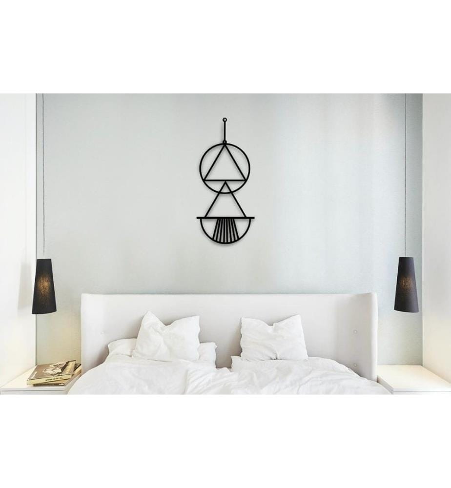 Decorative Metal Wall Accessory, Black, Metal