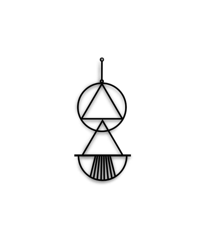 Decorative Metal Wall Accessory, Black, Metal