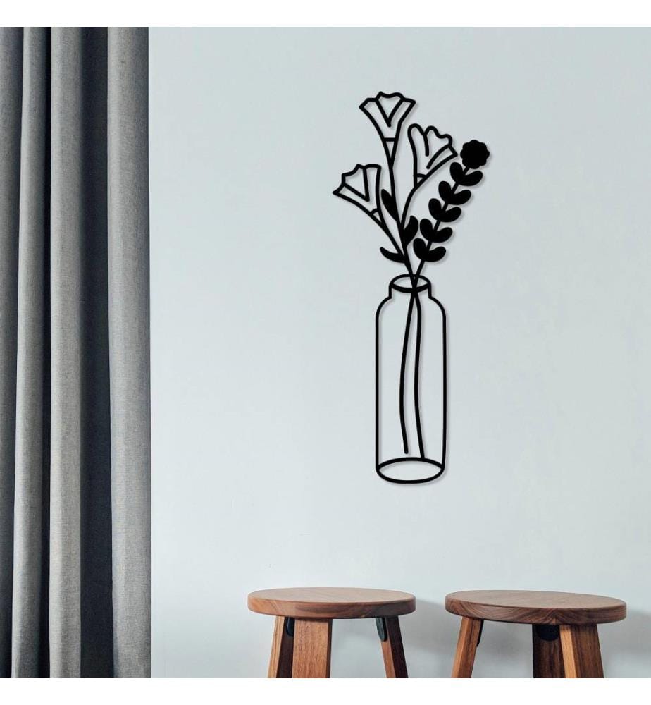 Decorative Metal Wall Accessory, Black, Metal