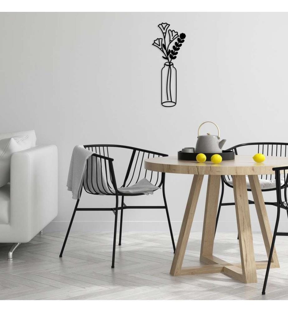Decorative Metal Wall Accessory, Black, Metal