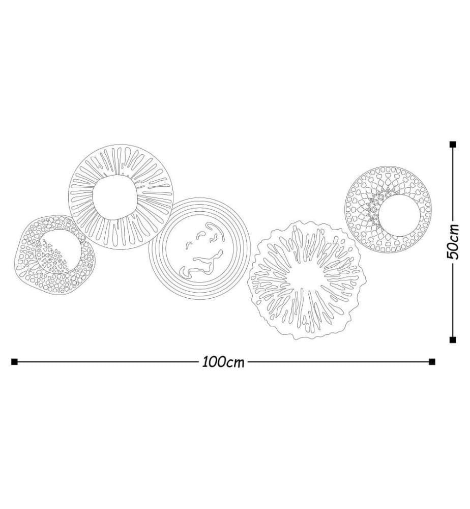 Decorative Metal Wall Accessory, Multicolor, Metal