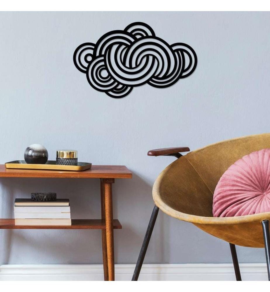 Decorative Metal Wall Accessory, Black, Metal