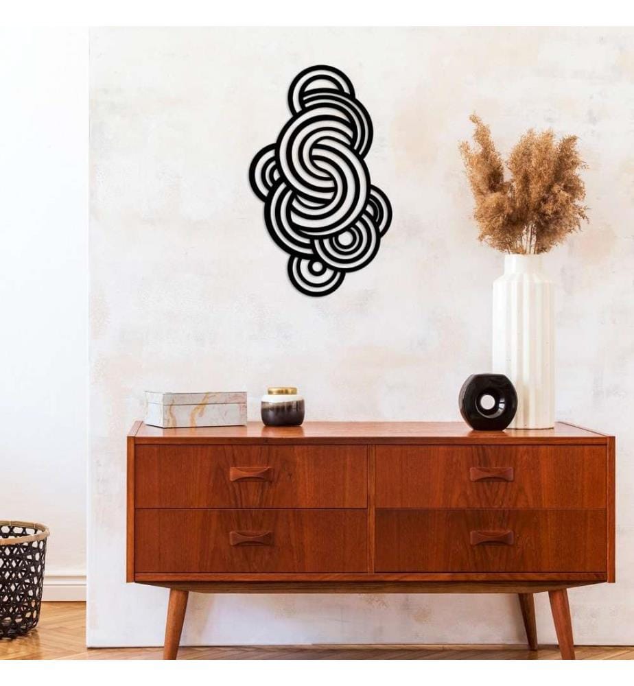 Decorative Metal Wall Accessory, Black, Metal