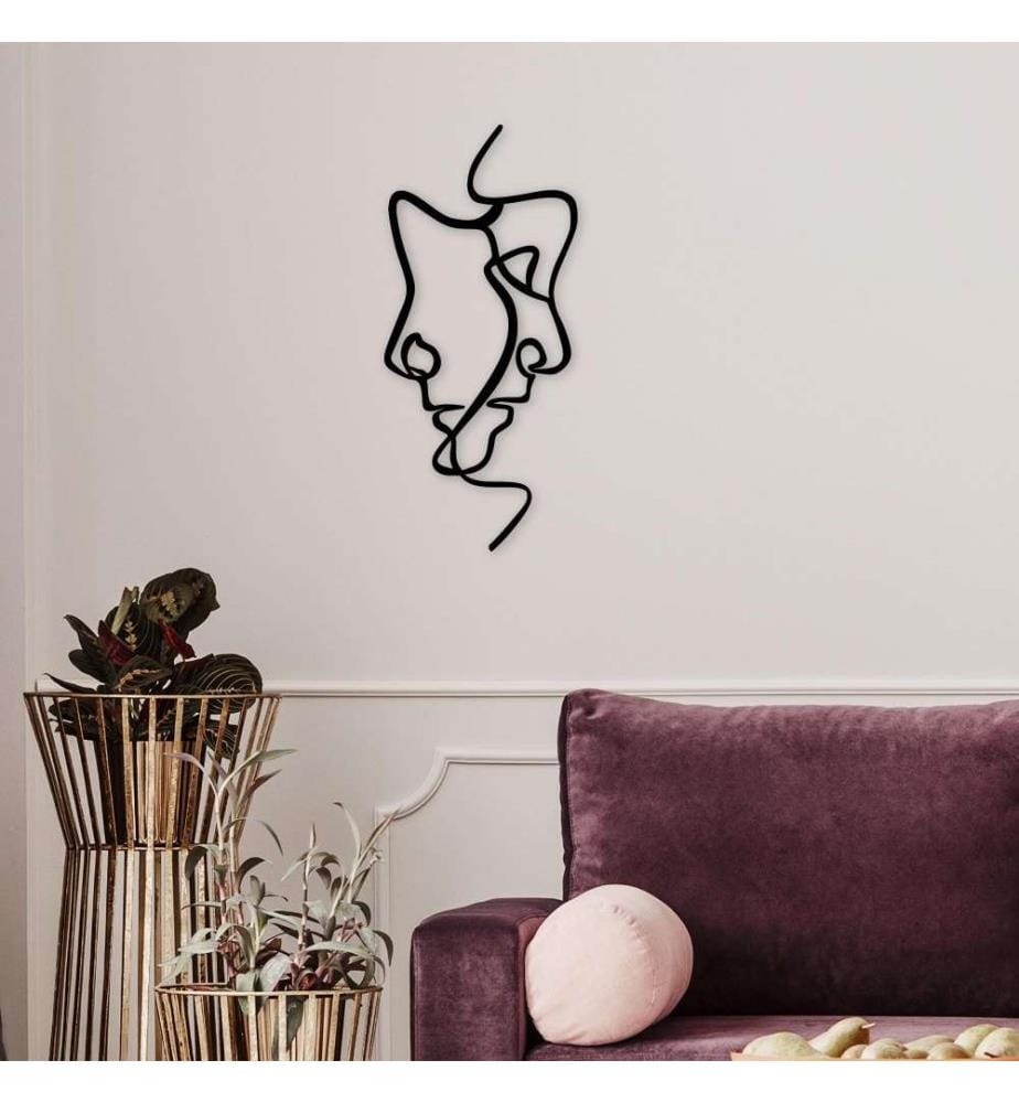 Decorative Metal Wall Accessory, Black, Metal
