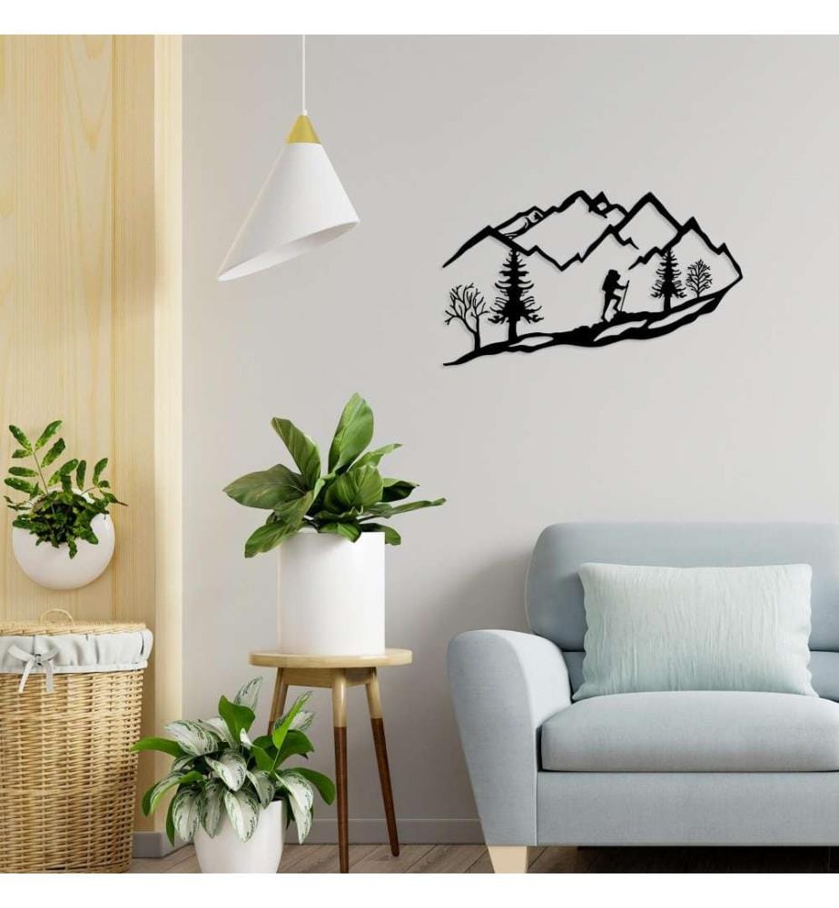 Decorative Metal Wall Accessory, Black, Metal