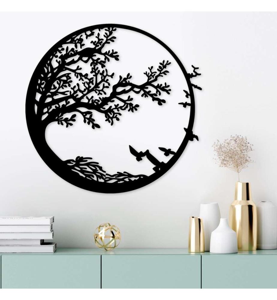 Decorative Metal Wall Accessory, Black, Metal