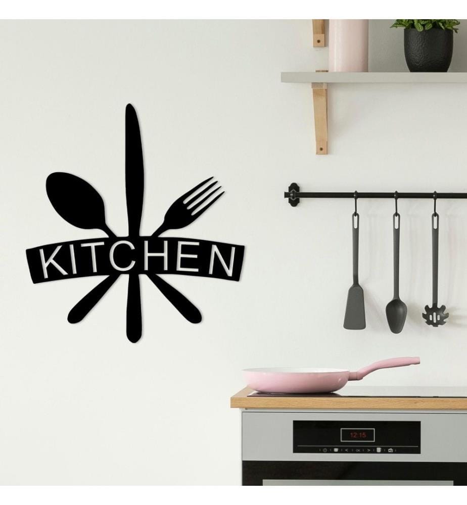 Decorative Metal Wall Accessory, Black, Metal
