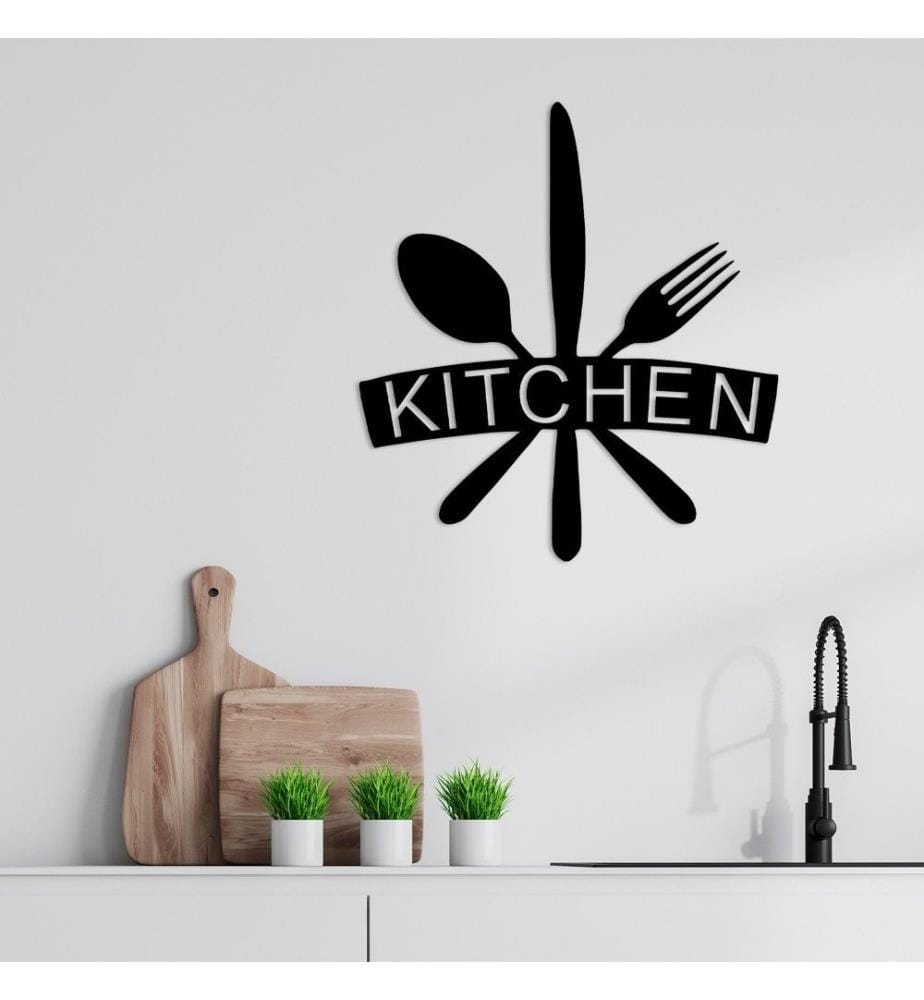 Decorative Metal Wall Accessory, Black, Metal