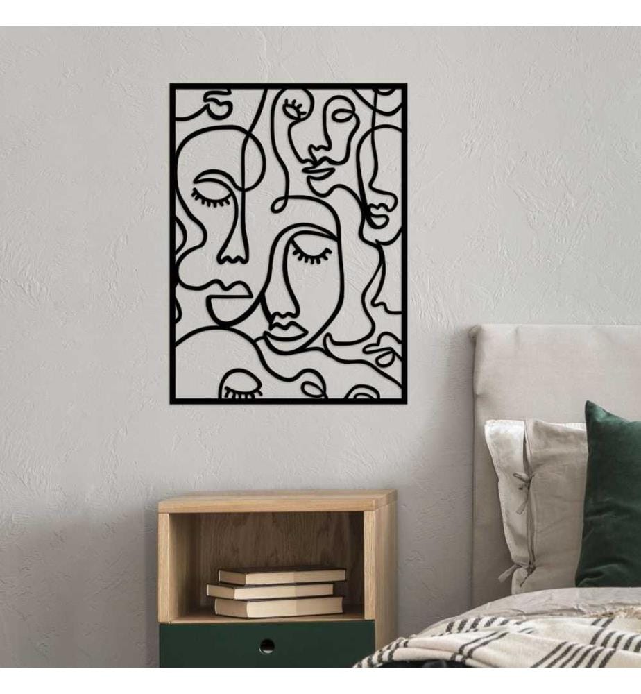 Decorative Metal Wall Accessory, Black, Metal