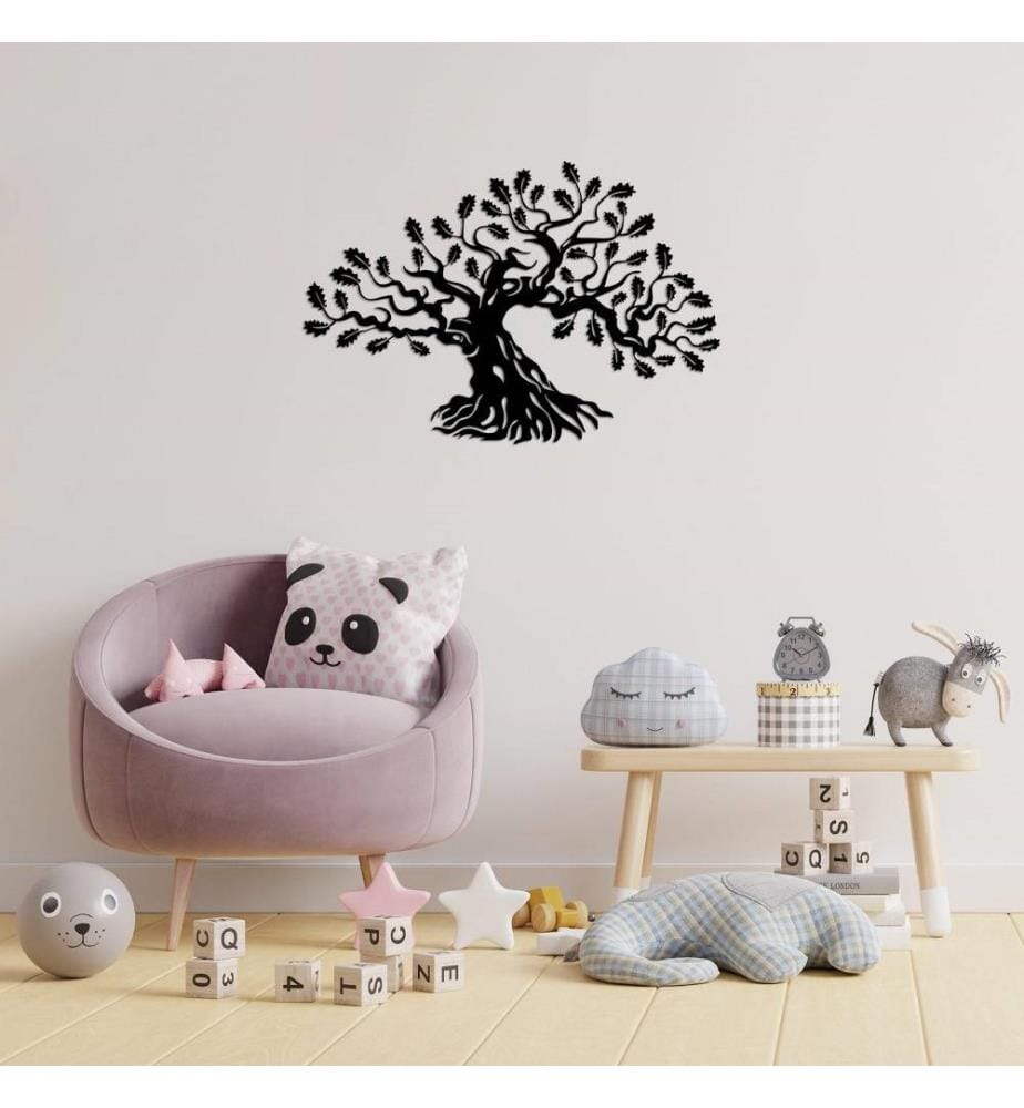 Decorative Metal Wall Accessory, Black, Metal