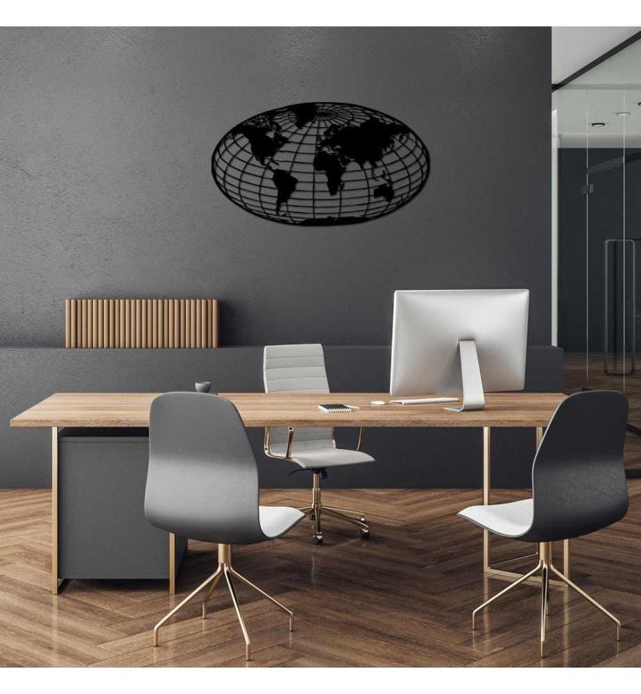 Decorative Metal Wall Accessory, Black, Metal