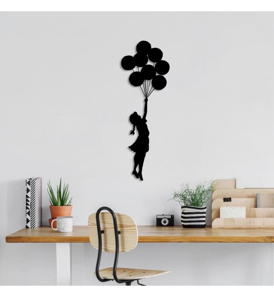 Decorative Metal Wall Accessory, Black, Metal