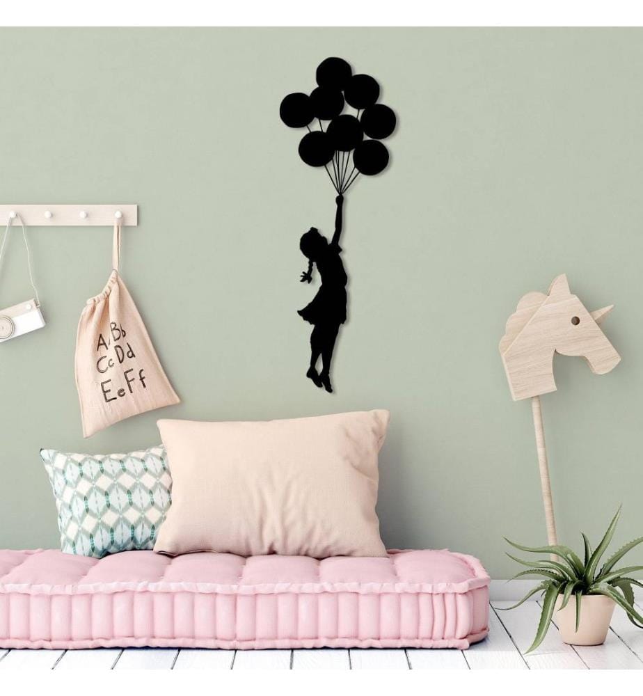 Decorative Metal Wall Accessory, Black, Metal