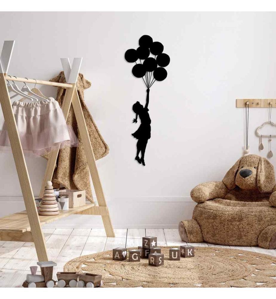 Decorative Metal Wall Accessory, Black, Metal