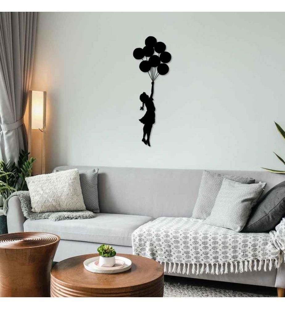 Decorative Metal Wall Accessory, Black, Metal