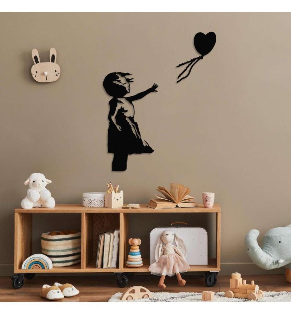 Decorative Metal Wall Accessory, Black, Metal