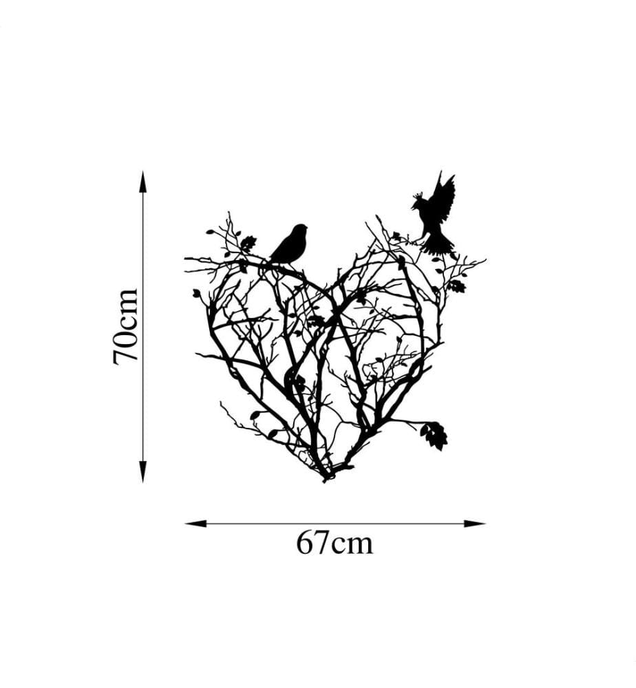 Decorative Metal Wall Accessory, Black, Metal