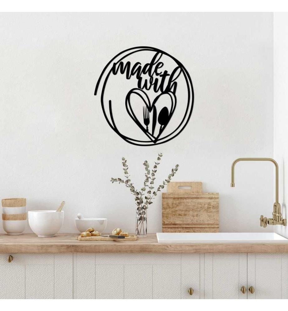 Decorative Metal Wall Accessory, Black, Metal
