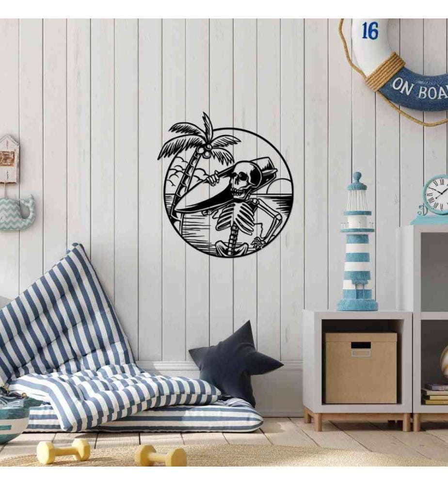 Decorative Metal Wall Accessory, Black, Metal