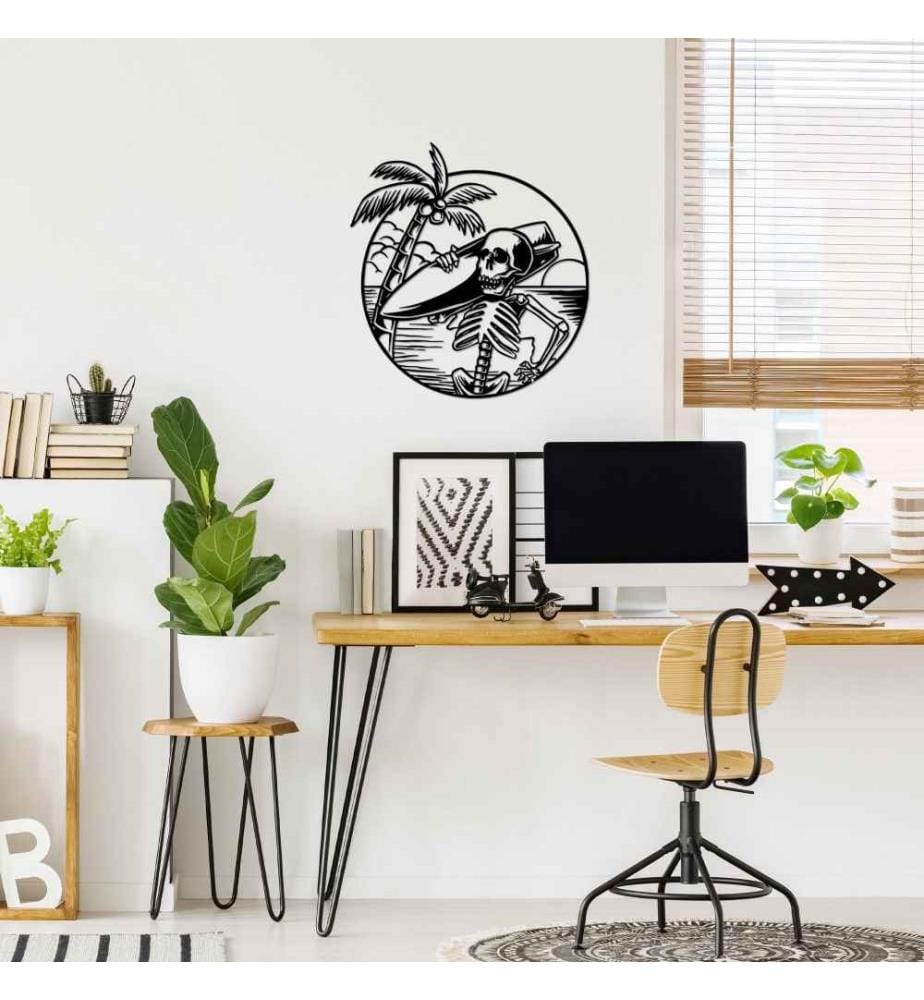 Decorative Metal Wall Accessory, Black, Metal