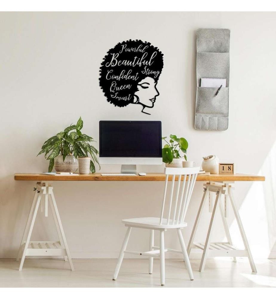 Decorative Metal Wall Accessory, Black, Metal