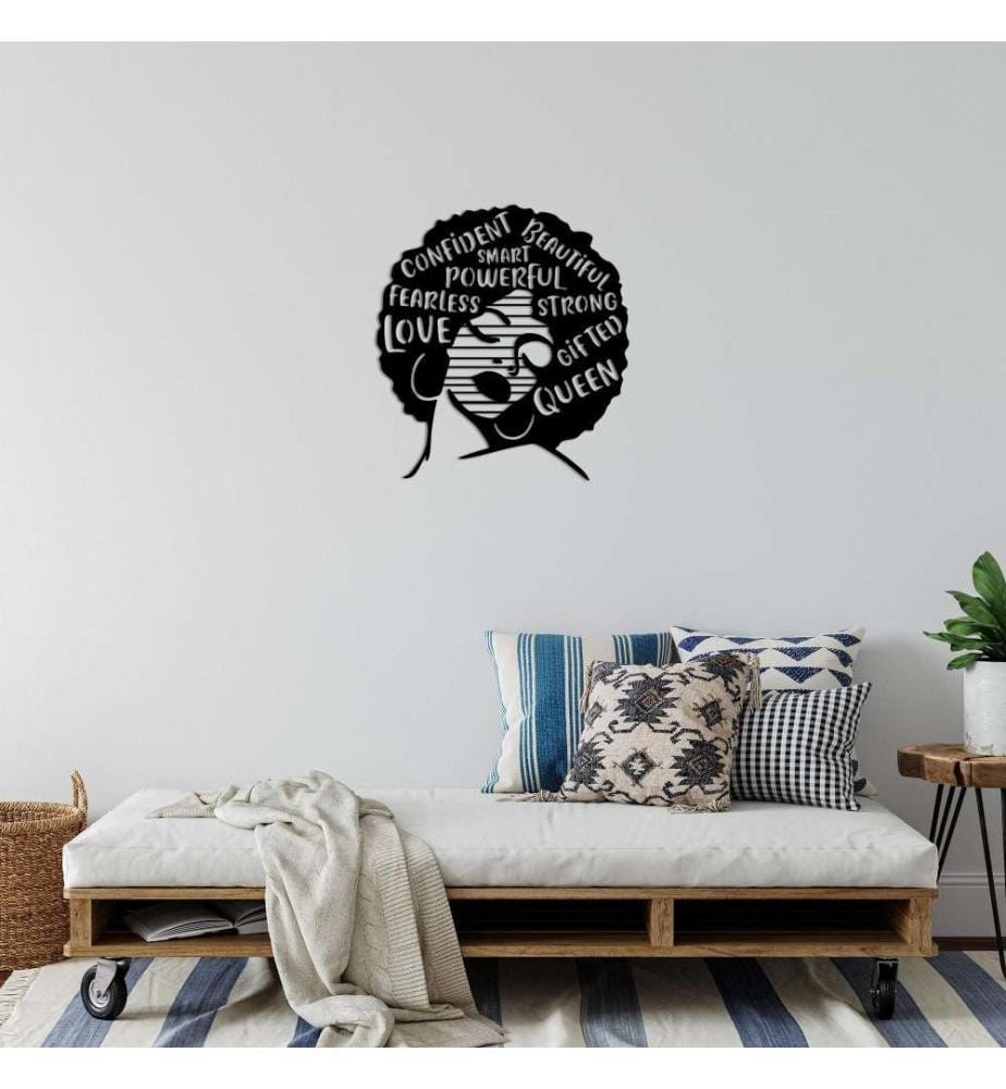 Decorative Metal Wall Accessory, Black, Metal